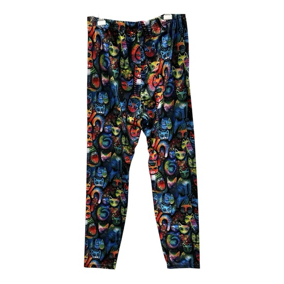 CATS Misslook Vibrant Leggings Womens L-2XL? Artsy Colorful All Over Kitty Print - Picture 4 of 8